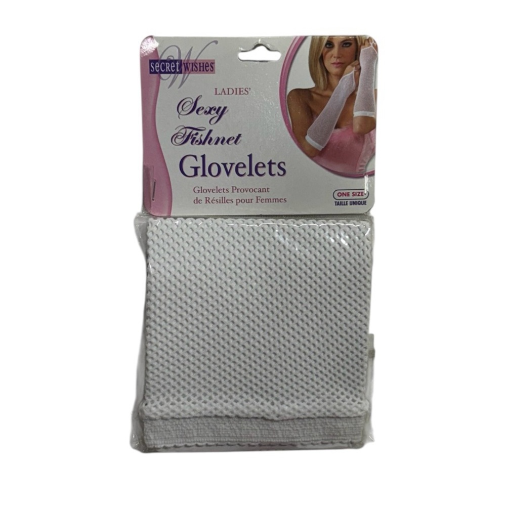 Secret Wishes ladies’ long sexy fishnet glovelets, new in package never worn!